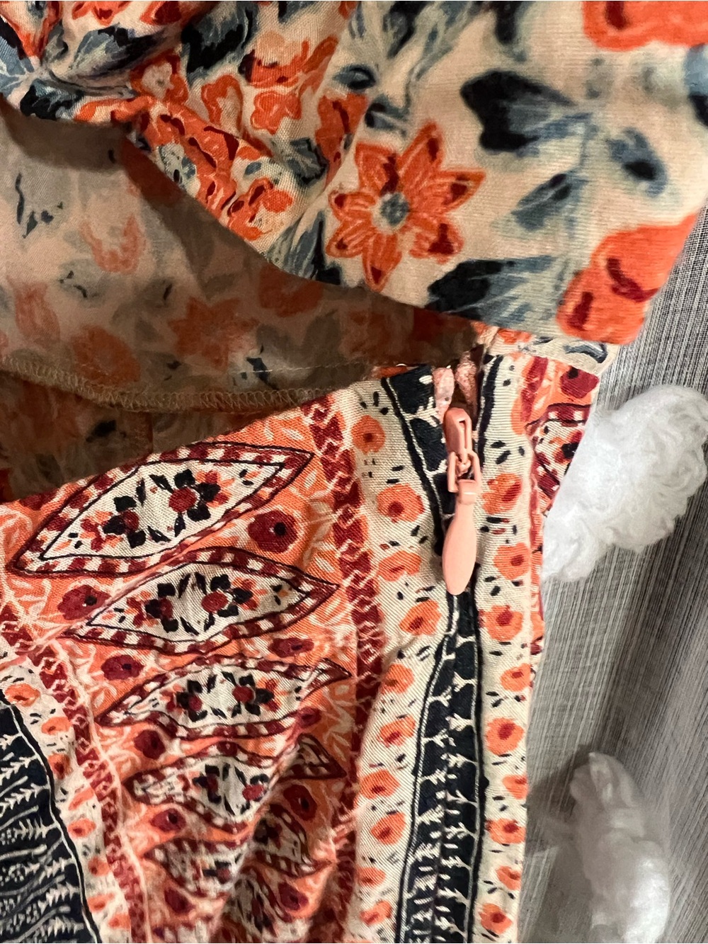Free People Surf Date Floral Printed Romper Tie Front Open Midriff - Picture 3 of 7